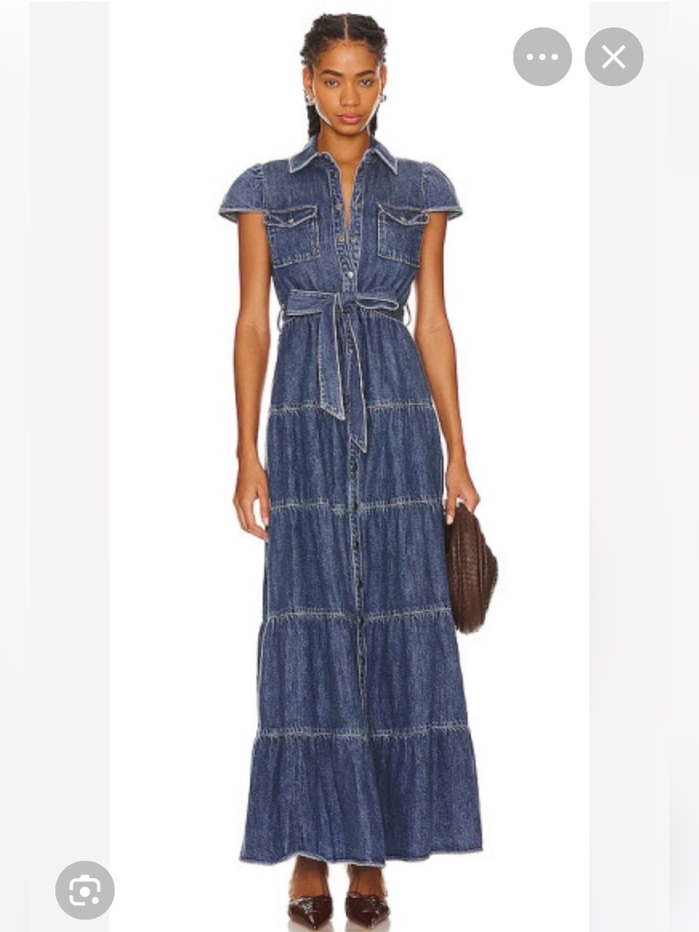 Alice and Olivia Denim Maxi dress - worn once like new.